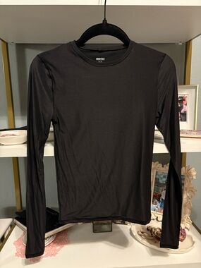 SMOOTHEZ by aerie Black Long Sleeve Crewneck Top